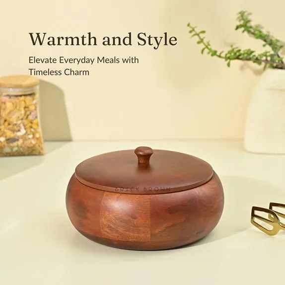 Wooden Roti Box (Small) | Mahogany Collection
