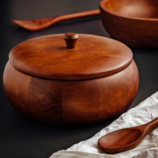 Wooden Roti Box (Small) | Mahogany Collection