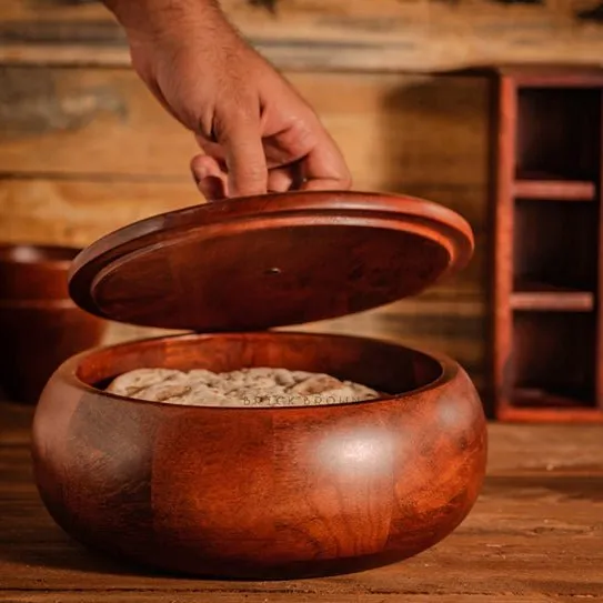 Wooden Roti Box (Small) | Mahogany Collection