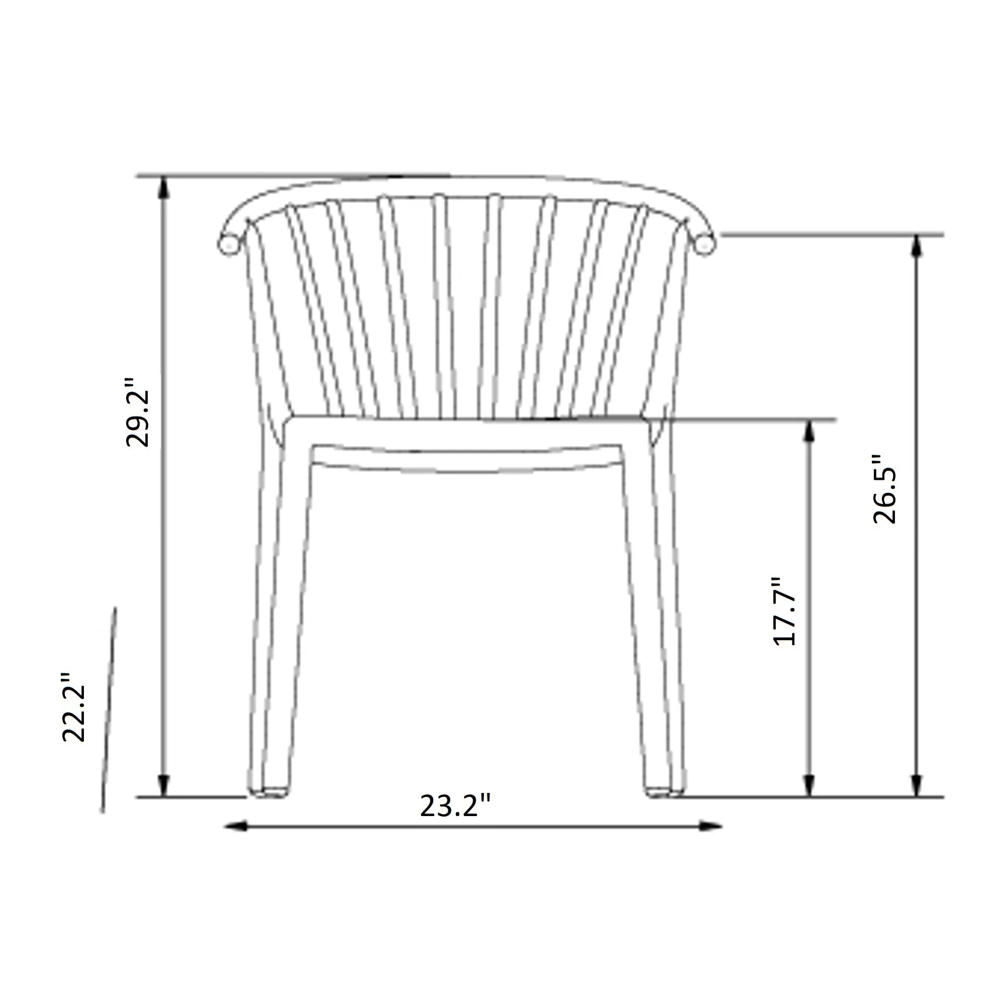 Woody Eco Recycled Stacking Dining Chair (Set of 4)
