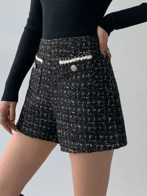 Wool-blend Tweed Graceful Pocket Shorts