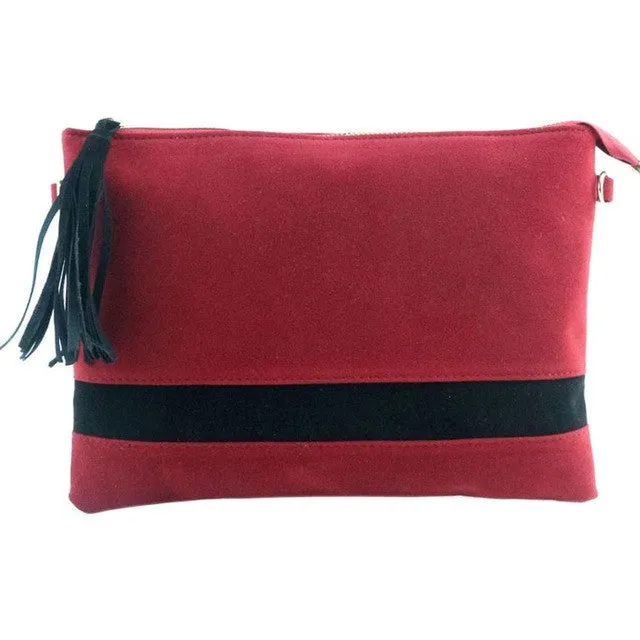 Xiniu Handbags Women Stripe Hit Patchwork bag Womens messenger bags Small Tassel chains cross body Bags